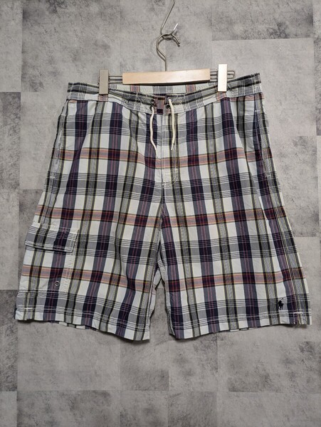 ポロラルフローレン POLO RALPHLAUREN チェック柄 ショートパンツ 水陸両用ショーツ ハーフパンツ 水着 海パン サーフパンツ OSAGARI