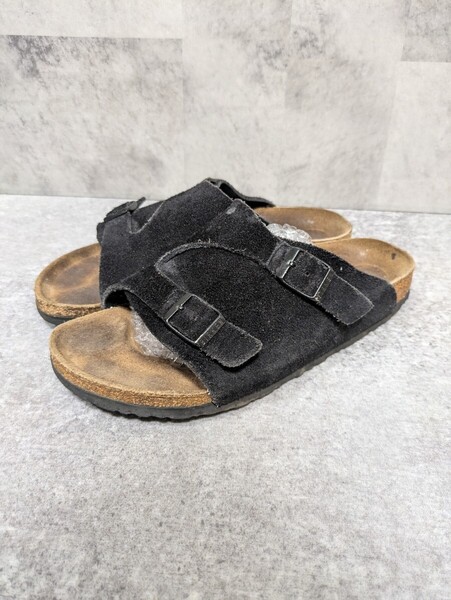 BIRKENSTOCK ビルケンシュトック チューリッヒ Zurich ブラックスエード 39 25cm サンダルOSAGARI