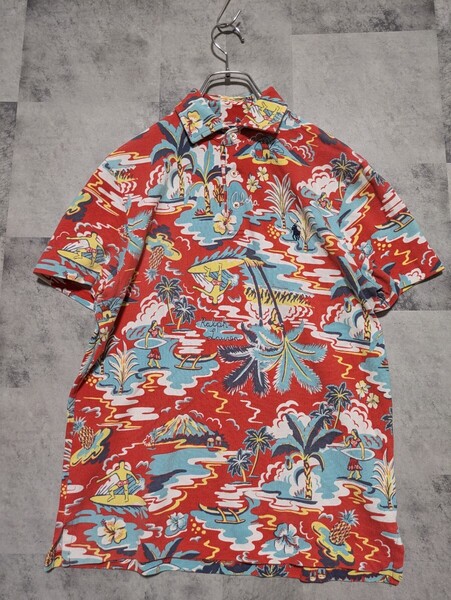 美品 ポロラルフローレン POLO RALPHLAUREN アロハポロシャツ S アロハシャツ OSAGARI