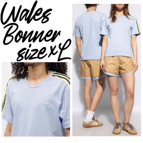 【定価1.9万】WALES BONNER Adidas Tシャツ ブルー XL