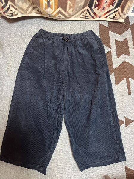 ブランド】GRAMICCI(グラミチ)【商品名】GRAMICCI グラミチ コーデュロイ クロップドパンツ Fサイズ ネイビー系 ゆったり オーバーサイズ