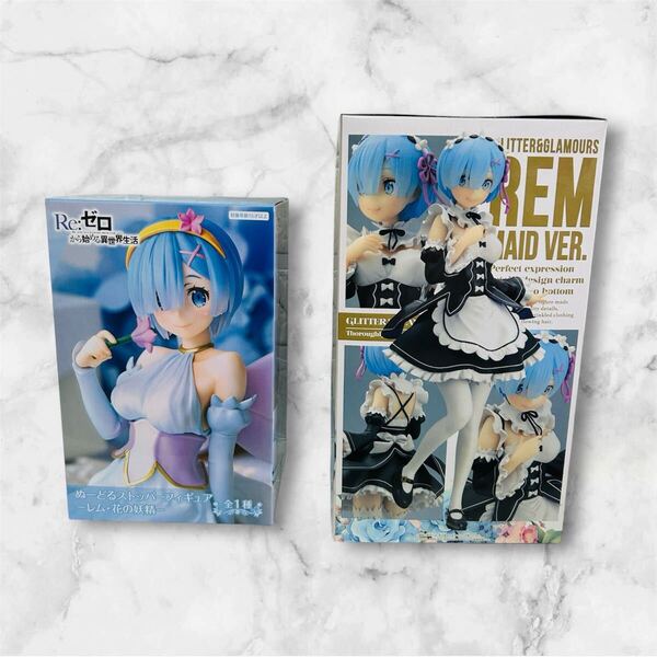 Re:ゼロ レム グリッター&グラマラス メイドとレム花の妖精の2点セット