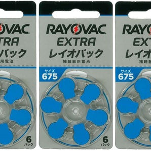 ♪ RAYOVAC 補聴器用電池 PR44(p675) 6粒入り 3個セット 送料込 匿名配送