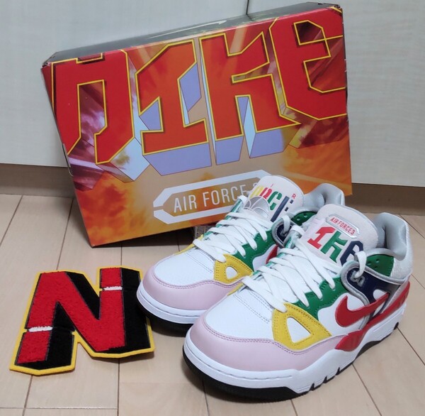 ★新品 26.5cm NIGO × Nike Air Force 3 Low SP White/Blue Void and Tour Yellow ニゴー × ナイキ エアフォース3 ロー SP ホワイト