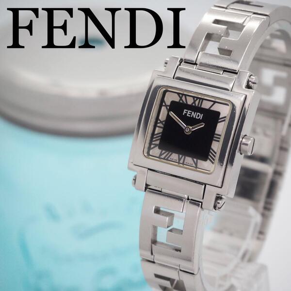 291 FENDI 時計 ズッカ柄 シルバー オロロジ 6000L レディース