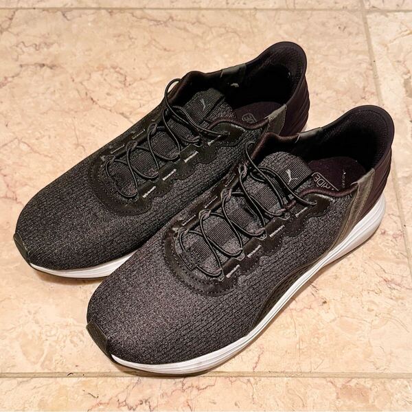 PUMA ランニングシューズ スニーカー ソフトライド 25cm ブラック