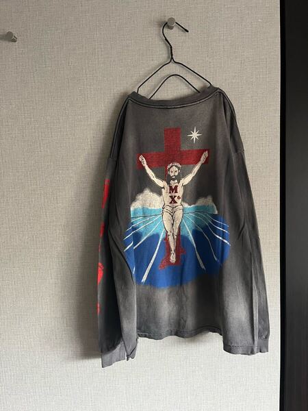 美品 希少○SAINT MICHAEL セントマイケル○長袖 プルオーバー カットソー Tシャツ トップス メンズ 正規品 日本製 ユニセックス