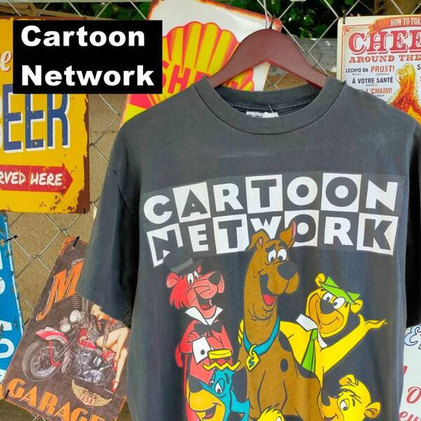 Cartoon Network カートゥーンネットワーク Tシャツ L キャラ スクービードゥ パワーパフガールズ 黒 ブラック 10643