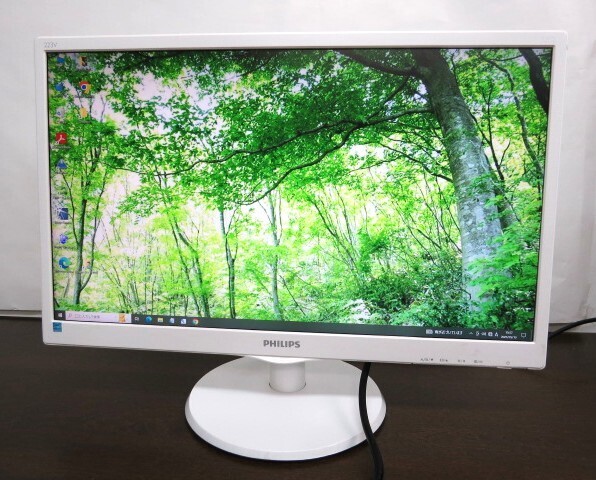 動作品◇フィリップス 21.5型液晶 PCモニター【223V5LHSW/11】フルHD(1920×1080),D-SUB,HDMI×1,W-LED 21.5インチ ホワイト A-1