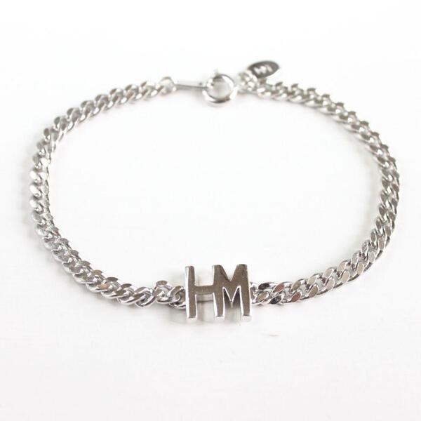 【美品】HANAE MORI ハナエモリ HMロゴブレスレット シルバー