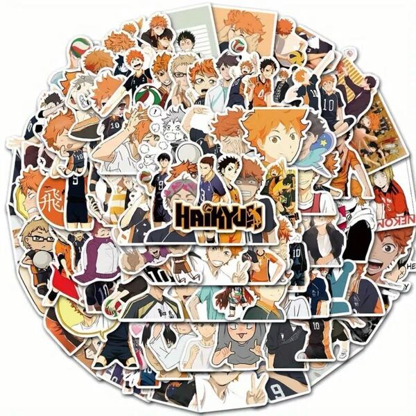 送料無料 新品 ハイキュー ステッカー 32枚 シール 防水 デコレーション 可愛い 推し アニメ 漫画 ジャンプ バレーボール グッズ シール