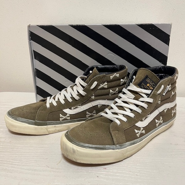 ★VANSバンズ×Wtapsダブルタップス/SK8-HI★クロスボーン/オリーブ/US10.0/JPN28.0★