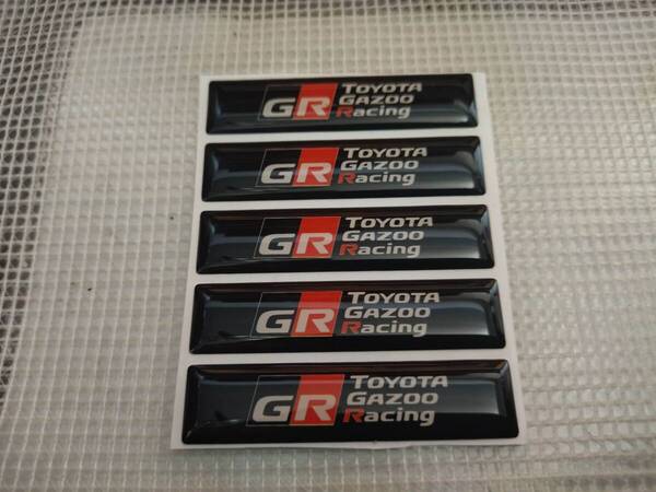 【ゆうパケット送料込】GR Racing(ガズーレーシング) ステッカー 5枚セット プラスチック製 トヨタ TOYOTA TRD