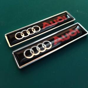 【ゆうパケット送料込】AUDI(アウディ) エンブレムプレート 2個セット