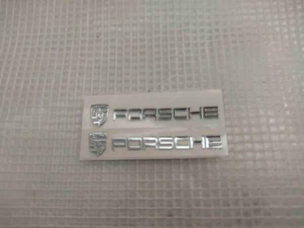 【ゆうパケット送料込】PORSCHE(ポルシェ) ステッカー 2枚組 縦1cm×横4.3cm 911 ケイマン マカン カイエン パラメーラ タイカン 944 928