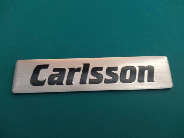 【ゆうパケット送料込】Carlsson(カールソン) エンブレムプレート シルバー 縦2cm×横9cm アルミ製 メルセデスベンツ