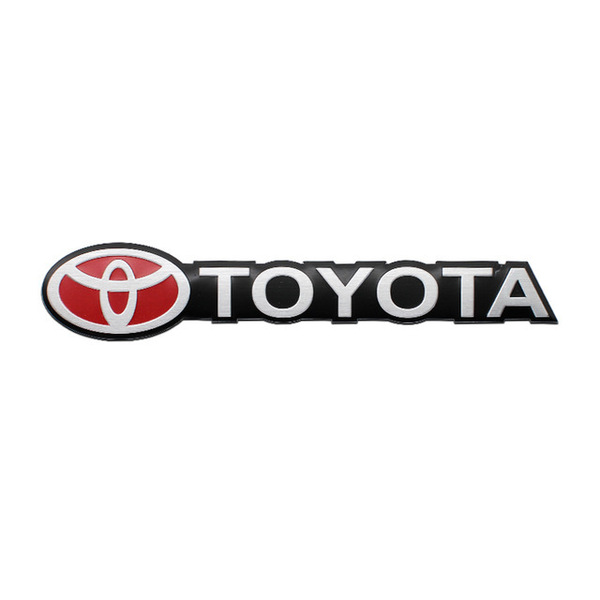 【ゆうパケット送料込】TOYOTA エンブレムプレート 縦3cm×横16cm アルミ製 トヨタ TRD 7