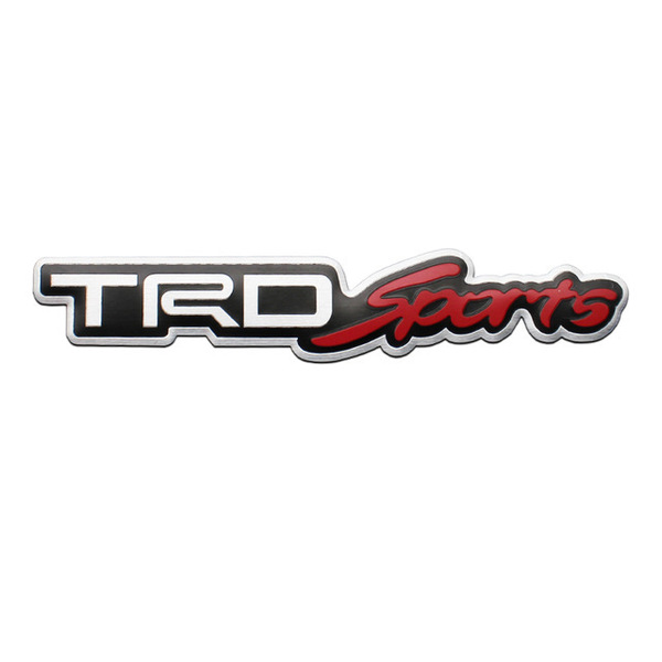 【ゆうパケット送料込】TRD Sports エンブレムプレート 縦2.2cm×横12.5cm アルミ製 TOYOTA トヨタ 8
