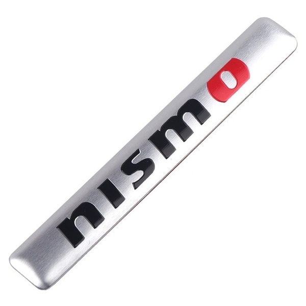 【ゆうパケット送料込】NISMO エンブレムブレート シルバー 縦1.2cm × 横8.5cm 3