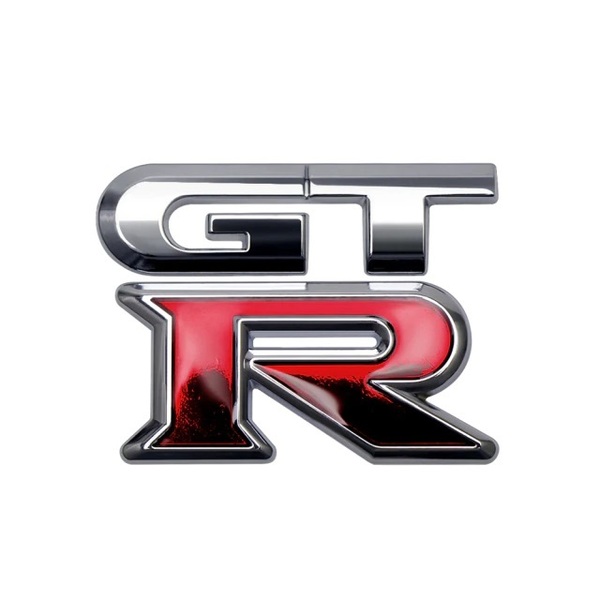 【ゆうパケット送料込】GTR 3Dエンブレム (シルバー/レッド) NISSAN 日産 スカイラインGT-R NISMO