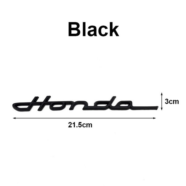 【ゆうパケット送料込】HONDA 3Dエンブレム マットブラック 縦3cm×横21.5cm プラスチック製 ホンダ