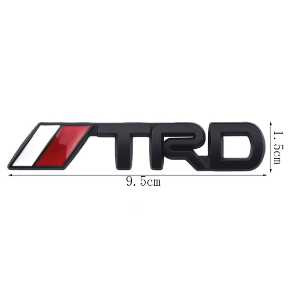 【ゆうパケット送料込】TRD(トヨタテクノクラフト) 3Dエンブレム マットブラック ミニサイズ 金属製 トヨタ