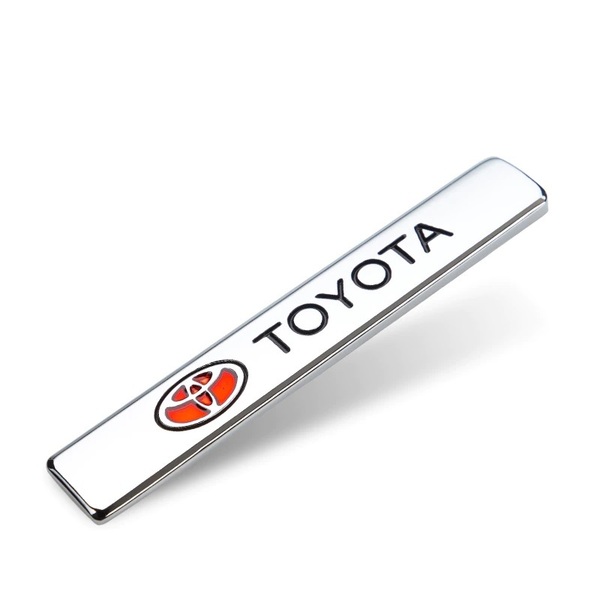 【ゆうパケット送料込】TOYOTA エンブレムプレート 縦1.5cm×横9.4cm 金属製 トヨタ
