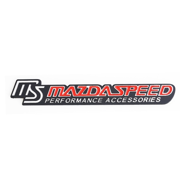 【ゆうパケット送料込】MAZDASPEED 3Dエンブレム(両面テープ) レッド 金属製 マツダスピード