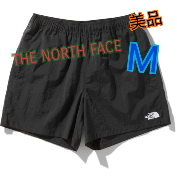 H3美品・送料無料★THE NORTH FACE 6380円★ショートパンツ ウエストゴム★メンズMサイズ ブラック黒色 男女兼用 ノースフェイス