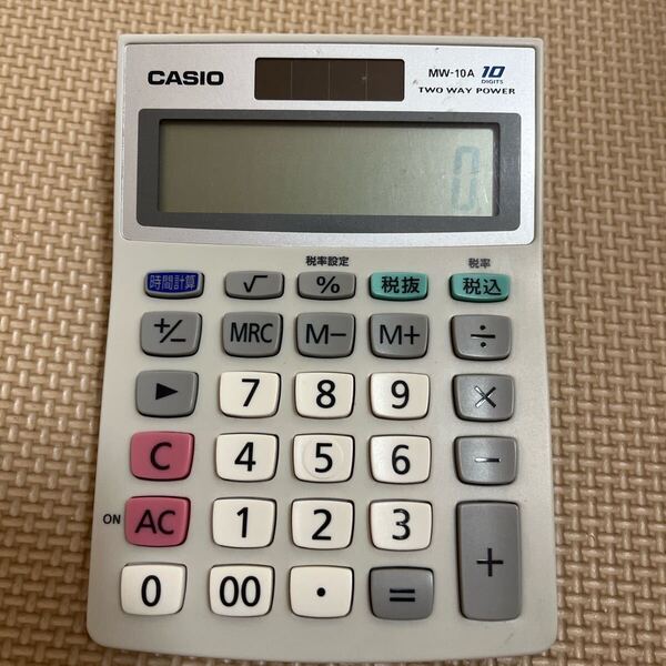 CASIO MW-10A 電卓 計算機 カシオ 昭和 レトロ 電子計算機 ソーラー式 ソーラー電卓 ソーラーパネル 太陽電池 実務電卓 アンティーク OA
