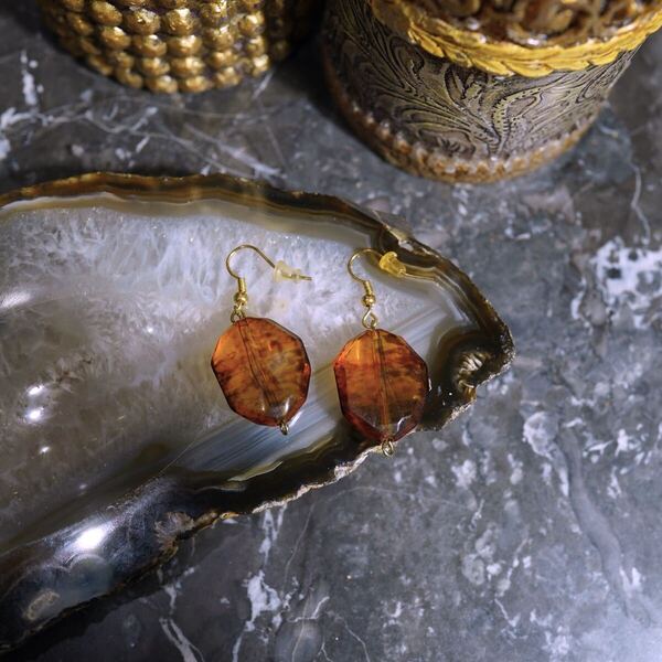 USA VINTAGE COLOR STONE DESIGN EARRING/アメリカ古着カラーストーンデザインピアス