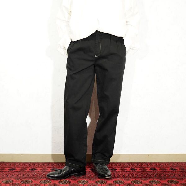 USA VINTAGE Polo by Ralph Lauren OVER DIE BLACK COLOR PANTS/アメリカ古着ポロバイラルフローレン後染めブラックカラーパンツ