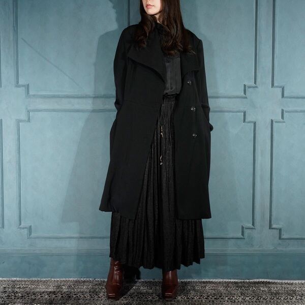 USA VINTAGE DANIER BLACK COLOR DEFORMATION DESIGN COAT/アメリカ古着ブラックカラー変形デザインコート