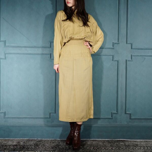 USA VINTAGE OUTBACK RED DOLMAIN SLEEVE DESIGN ONE PIECE/アメリカ古着ドルマンスリーブデザインワンピース