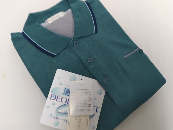 M寸・半袖新品/無地ミックス・DRYポロシャツ●グリーン