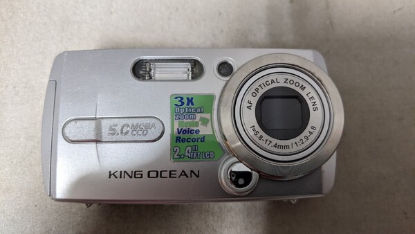H5338 KING OCEAN コンパクトデジタルカメラ コンデジ/小型デジカメ/キングオーシャン 簡易動作確認OK 動作品 現状品 送料無料