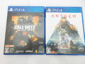 G5602【PS4 ソフト】2本★コール オブ デューティ ブラックオプス 4★Anthem アンセム★プレイステーション4 プレステ 4★美品★