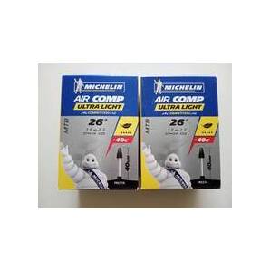 【新品 2本 即決即日発送】 26インチ / 37/54-559 / 1.5-2.2 / 仏式40mm /MICHELIN AIR COMP ULTRA LIGHT / インナーチューブ / (2本)