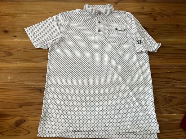 送料込み!! Foot Joy 半袖ポロシャツ 柄 XLサイズ 美品 フットジョイ GOLF ゴルフウェアー 大きいサイズ 178ー184センチ