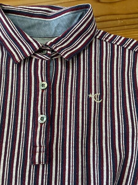 送料込み!! Callawey 長袖ポロシャツ ストライプ Sサイズ キャロウェイ 長袖シャツ GOLF ゴルフウェアー 154−162