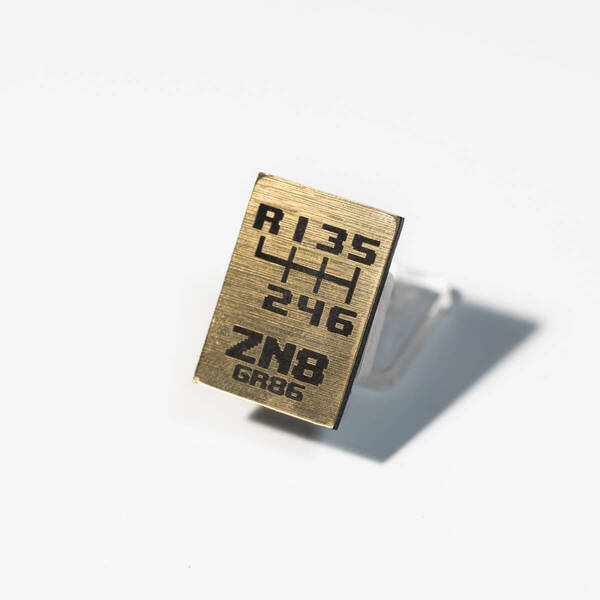 トヨタ GR86(ZN8)用 オリジナルシフトパターンプレート アンティークゴールド