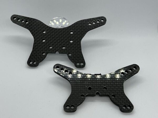 【〜在庫入荷〜ハイマウント Ver2.0】タミヤ DB01 ドゥルガ ドライカーボン ダンパーステー 前後セット carbon 検)DF03 DB02 TD4 TRF503