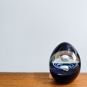 ノグチミエコ 時空のトンネル Fusion Factory ペーパーウェイト 宇宙 銀河 工芸ガラス 野口硝子 アート オブジェ 中古 送料無料 即決