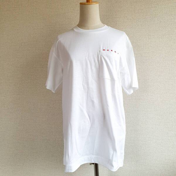 【新品・未使用】MARNI KIDS 胸ポケット ロゴTシャツ 白 14Y M01415M00RF