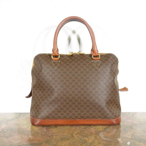 CELINE MACADAM PATTERNED DOME TYPE HAND BAG/オールドセリーヌマカダム柄ドームタイプハンドバッグ