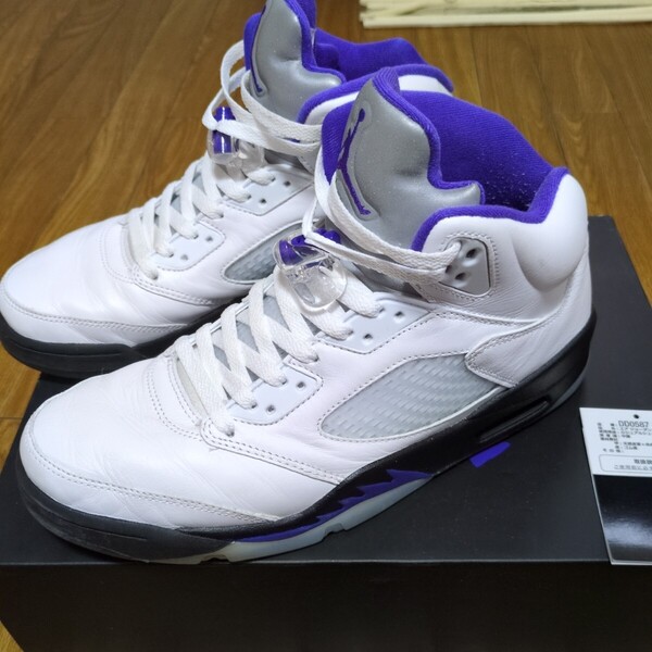 28cm NIKE AIR JORDAN 5 RETRO ナイキエアジョーダン レトロ コンコルドUSED 箱付き