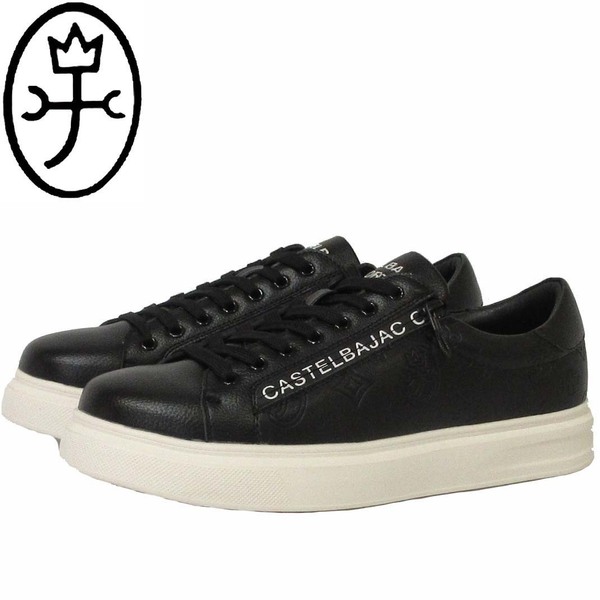 ★CASTELBAJAC★モノグラムデザインスニーカー【黒26.5cm】春夏モデル 7235195126 カステルバジャック