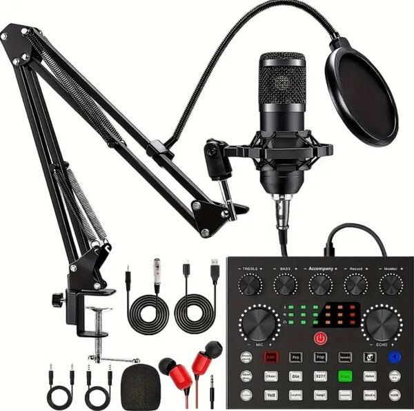 カラオケセットDJ ミキサー セット オーディオインターフェース カラオケセット家庭用 DJ