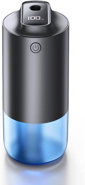 加湿器 卓上 抗菌鋼板 小型 デジタル残量表示 Type-C充電式 卓上加湿器 除菌 超音波式加湿器 次亜塩素酸水対応 車載加湿器 黒