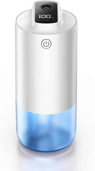 加湿器 卓上 抗菌鋼板 小型 デジタル残量表示 Type-C充電式 卓上加湿器 除菌 超音波式加湿器 次亜塩素酸水対応 車載加湿器 白 ホワイト
